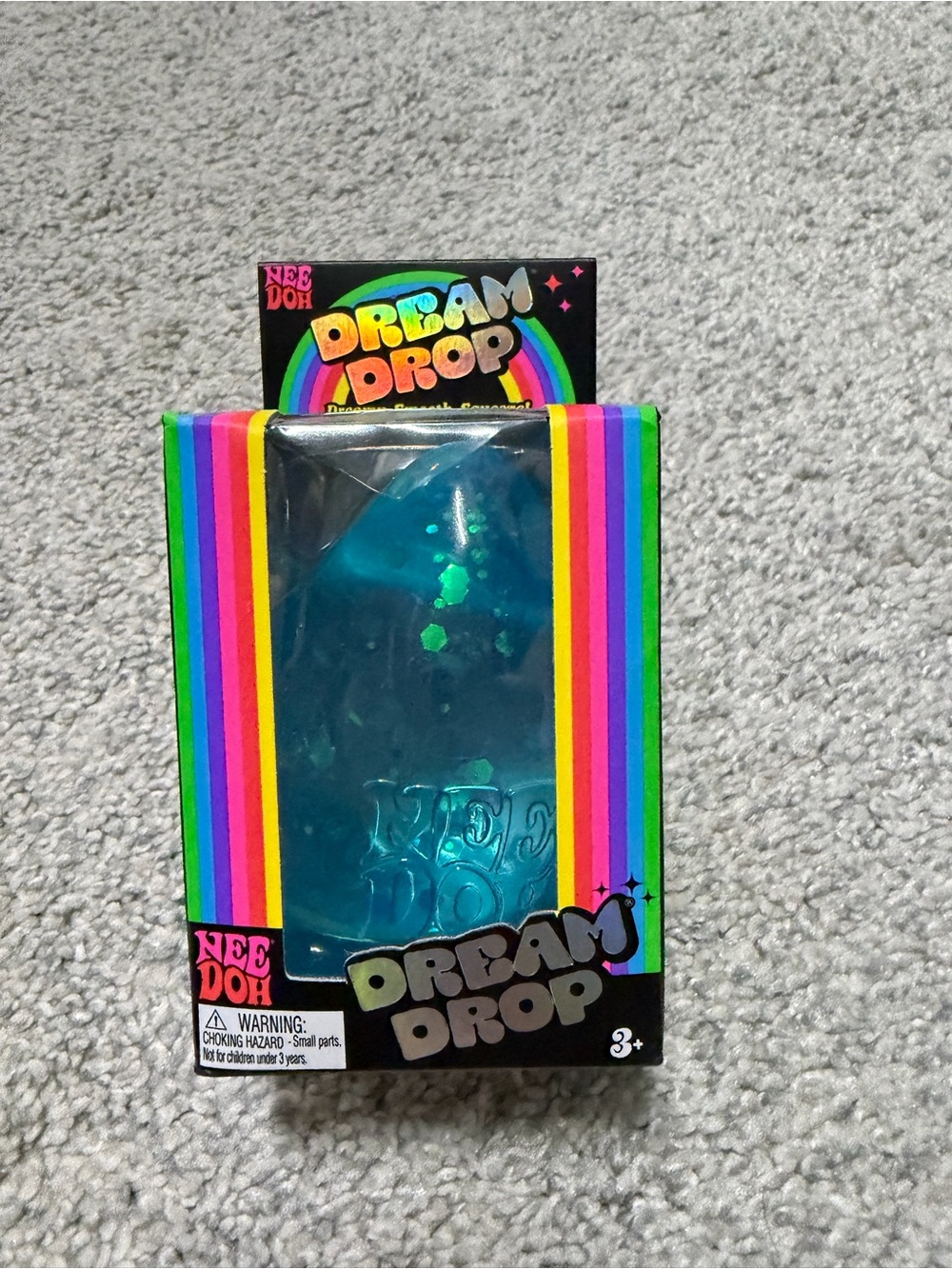 NeeDoh Dream Drop Blue Sparkle Sensory Toy